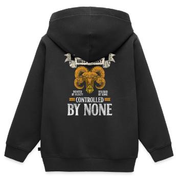 Sternzeichen Konstellation Minerva - Kinder Premium Organic Zip Hoodie - Schwarz - Hinten - AI Model Kid Male (0cm)