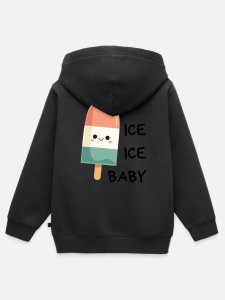 Eis Eis Baby - Kinder Premium Organic Zip Hoodie - Schwarz