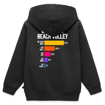 Why I Lose at Beach Volley Funny Volleyball Excuse - Kids Premium Organic Zip-up Hoodie - black - Back - AI Model Kid Male (0cm)