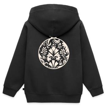 Christbaumkugel - Kinder Premium Organic Zip Hoodie - Schwarz - Hinten - AI Model Kid Male (0cm)