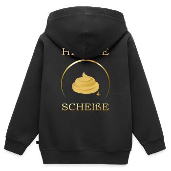 Heilige Kacke ... - Kinder Premium Organic Zip Hoodie - Schwarz - Hinten - AI Model Kid Male (0cm)
