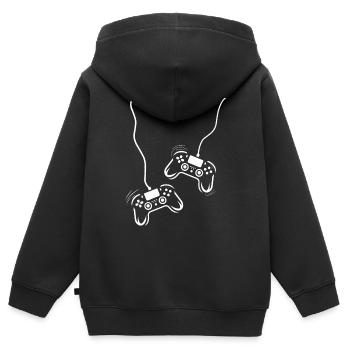 Spielkonsolen-Controller - Kinder Premium Organic Zip Hoodie - Schwarz - Hinten - AI Model Kid Male (0cm)