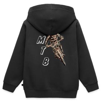 Downhill mountain biking - Kids Premium Organic Zip-up Hoodie - black - Back - AI Model Kid Male (0cm)