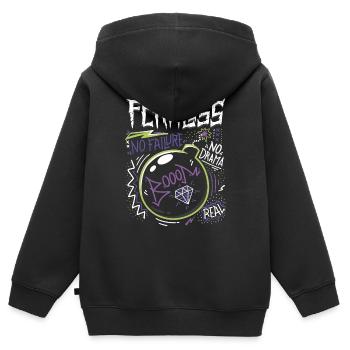 Keine Fehler - Kinder Premium Organic Zip Hoodie - Schwarz - Hinten - AI Model Kid Male (0cm)