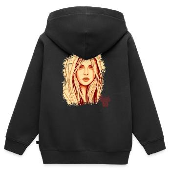 Positive Denkstimmung Leben, Positives Denken - Kinder Premium Organic Zip Hoodie - Schwarz - Hinten - AI Model Kid Male (0cm)