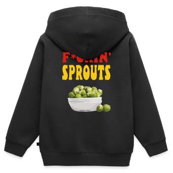 F*CKIN SPROUTS - NEG DUPREE - Kids Premium Organic Zip-up Hoodie - black - Back - AI Model Kid Male (0cm)