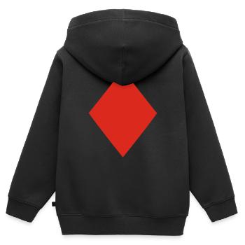 Poker - Kinder Premium Organic Zip Hoodie - Schwarz - Hinten - AI Model Kid Male (0cm)
