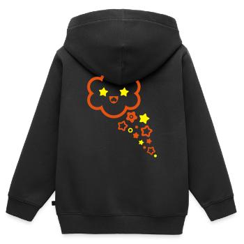 star - Kinder Premium Organic Zip Hoodie - Schwarz - Hinten - AI Model Kid Male (0cm)