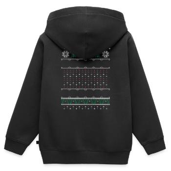 Laid de Noël Pull - Sweat Premium à capuche zippé enfant bio - noir - Dos - AI Model Kid Male (0cm)