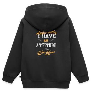 Connaissance drôle disant drôle cadeau - Sweat Premium à capuche zippé enfant bio - noir - Dos - AI Model Kid Male (0cm)