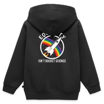 lgbt - Kinder Premium Organic Zip Hoodie - Schwarz - Hinten - AI Model Kid Male (0cm)