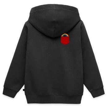lgbt - Kinder Premium Organic Zip Hoodie - Schwarz - Hinten - AI Model Kid Male (0cm)