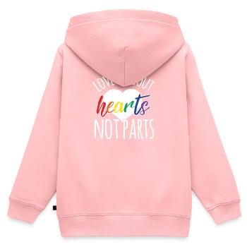 lgBT - Kinder Premium Organic Zip Hoodie - Rosa - Hinten - AI Model Kid Female (0cm)