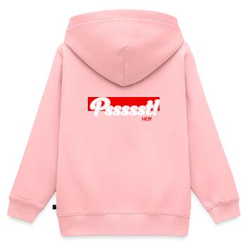 Pssst Hoy Design für stolze Pinoys - Kinder Premium Organic Zip Hoodie - Rosa - Hinten - AI Model Kid Female (0cm)