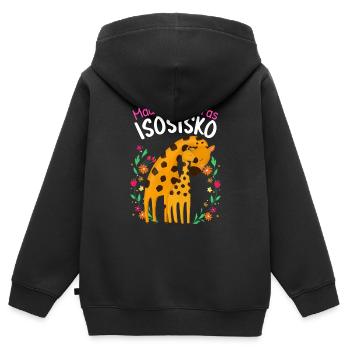 Die beste große Schwester der Welt - Kinder Premium Organic Zip Hoodie - Schwarz - Hinten - AI Model Kid Male (0cm)