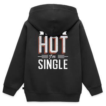 Citation drôle - Sweat Premium à capuche zippé enfant bio - noir - Dos - AI Model Kid Male (0cm)