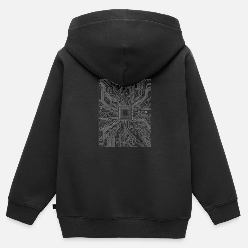 Programmer Computer Scientist Computer Computer Computers - Kids Premium Organic Zip-up Hoodie - black