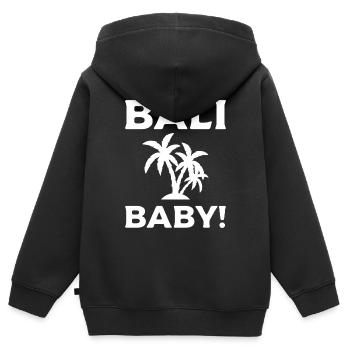Bali - Sweat Premium à capuche zippé enfant bio - noir - Dos - AI Model Kid Male (0cm)
