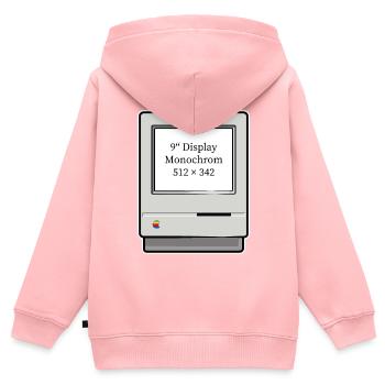 Computer Classic - alter Computer - Kinder Premium Organic Zip Hoodie - Rosa - Hinten - AI Model Kid Female (0cm)