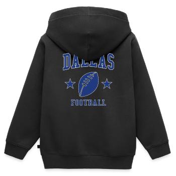 Dallas Football - Kinder Premium Organic Zip Hoodie - Schwarz - Hinten - AI Model Kid Male (0cm)