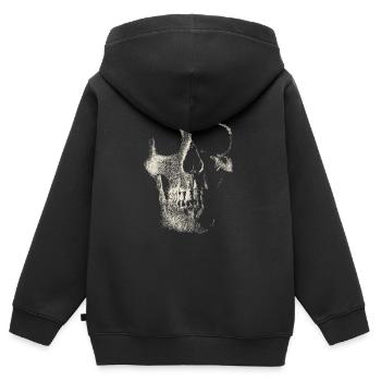 Skull - Sweat Premium à capuche zippé enfant bio - noir - Dos - AI Model Kid Male (0cm)