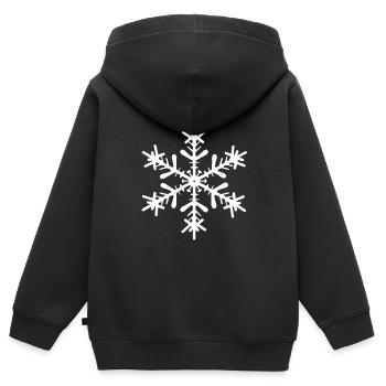 snow star - Kids Premium Organic Zip-up Hoodie - black - Back - AI Model Kid Male (0cm)