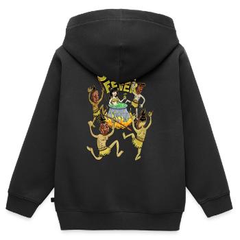 jungle fever - Sweat Premium à capuche zippé enfant bio - noir - Dos - AI Model Kid Male (0cm)