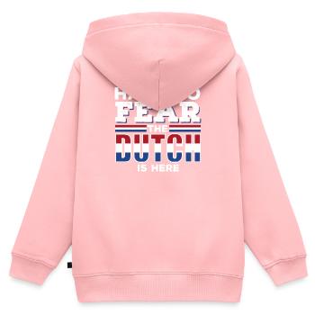 Holländer Niederländer - Kinder Premium Organic Zip Hoodie - Rosa - Hinten - AI Model Kid Female (0cm)