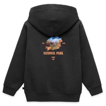 Zion Nationalpark USA Utah - Kinder Premium Organic Zip Hoodie - Schwarz - Hinten - AI Model Kid Male (0cm)