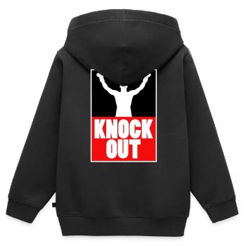 Boxen Knock Out Champion Boxer Sport Geschenk - Kinder Premium Organic Zip Hoodie - Schwarz - Hinten - AI Model Kid Male (0cm)