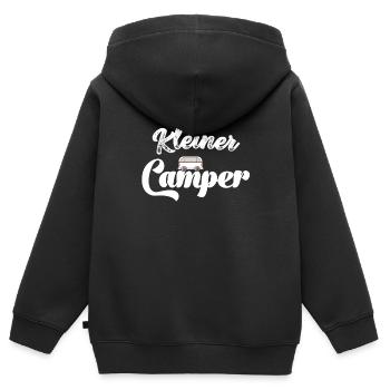 Nachwuchscamper Camping Campen Wohnmobil Wohnwagen - Kinder Premium Organic Zip Hoodie - Schwarz - Hinten - AI Model Kid Male (0cm)