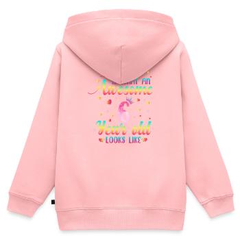 6th Birthday Girl Gifts, 6 Year Old, 6. Geburtstag - Kinder Premium Organic Zip Hoodie - Rosa - Hinten - AI Model Kid Female (0cm)