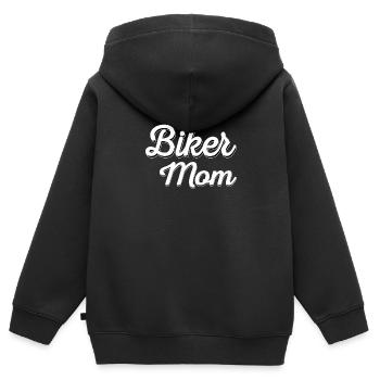 Biker Mom Mutter Mama Motorrad Downhill Motorcross - Kinder Premium Organic Zip Hoodie - Schwarz - Hinten - AI Model Kid Male (0cm)