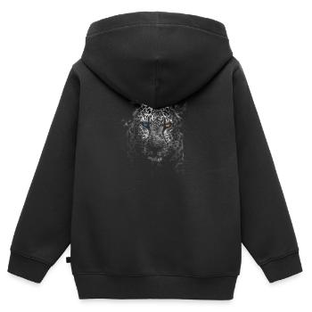 leopard - Kinder Premium Organic Zip Hoodie - Schwarz - Hinten - AI Model Kid Male (0cm)