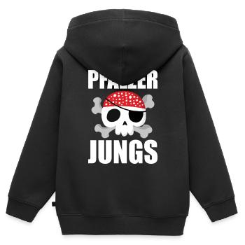 Pfälzer Jungs - Kinder Premium Organic Zip Hoodie - Schwarz - Hinten - AI Model Kid Male (0cm)