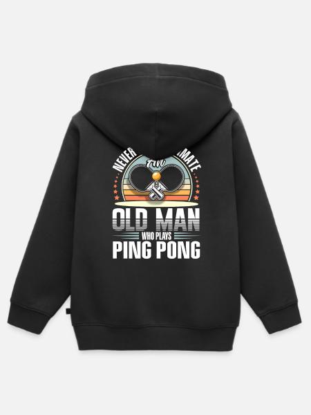 Tafeltennis - Kinder Premium zip hoodie biologisch - zwart