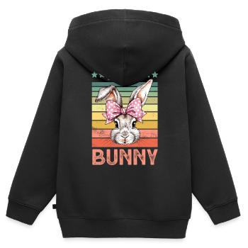 Rabbit Rabbit - Kids Premium Organic Zip-up Hoodie - black - Back - AI Model Kid Male (0cm)