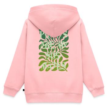 Plants Are My Soulmates Schriftzug - Kinder Premium Organic Zip Hoodie - Rosa - Hinten - AI Model Kid Female (0cm)
