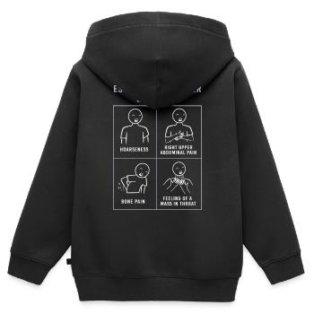 Krebs Speiseröhre Chemo Krebs-Überlebender - Kinder Premium Organic Zip Hoodie - Schwarz - Hinten - AI Model Kid Male (0cm)