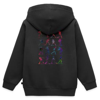 Baseballspieler #baseball #sport - Kinder Premium Organic Zip Hoodie - Schwarz - Hinten - AI Model Kid Male (0cm)