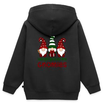 Hanging with my Gnomies - Kinder Premium Organic Zip Hoodie - Schwarz - Hinten - AI Model Kid Male (0cm)
