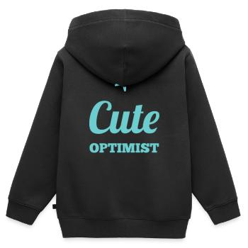 Dictons amusants de BABY - Sweat Premium à capuche zippé enfant bio - noir - Dos - AI Model Kid Male (0cm)