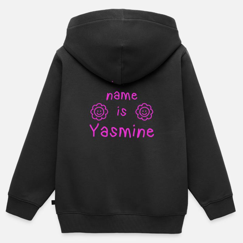 YASMINE MY NAME IS - Sweat Premium à capuche zippé enfant bio - noir
