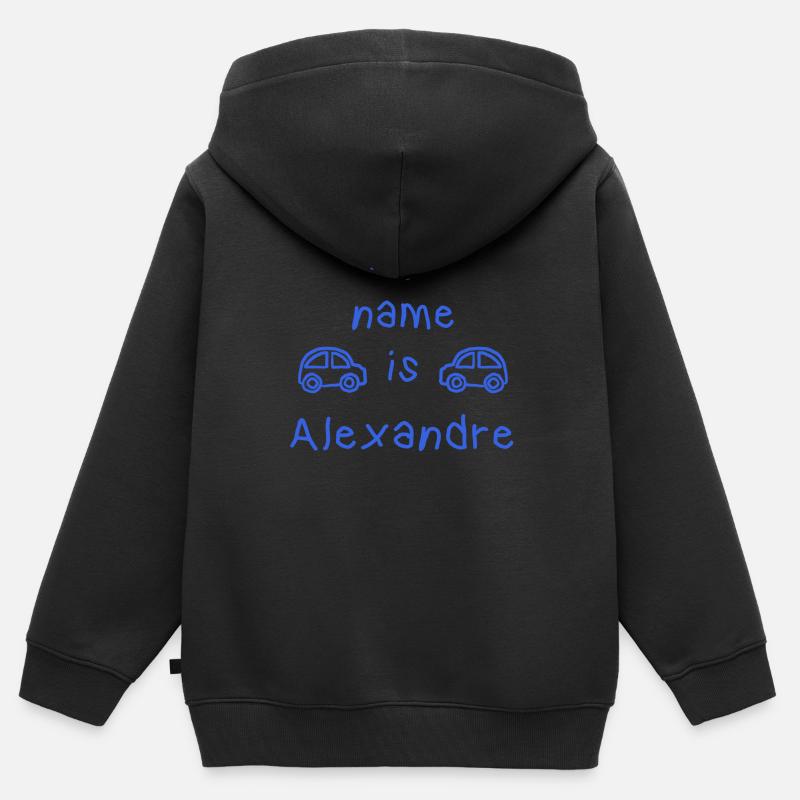 ALEXANDRE MY NAME IS - Sweat Premium à capuche zippé enfant bio - noir
