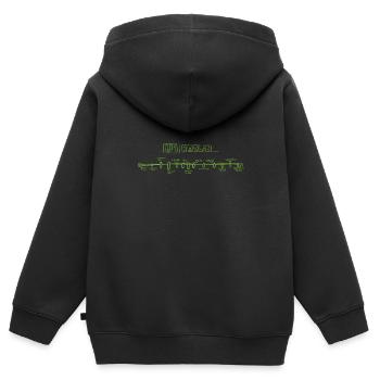 Berlin U-Bahn - U1 - HD - Germany - Sweat Premium à capuche zippé enfant bio - noir - Dos - AI Model Kid Male (0cm)
