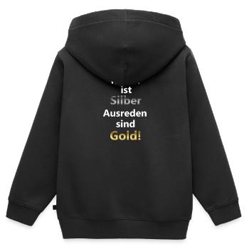 Lustig Spruch Zitat Sarkasmus Witz witzig Geschenk - Kinder Premium Organic Zip Hoodie - Schwarz - Hinten - AI Model Kid Male (0cm)