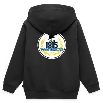 Waterloo - Kids Premium Organic Zip-up Hoodie - black - Back - AI Model Kid Male (0cm)