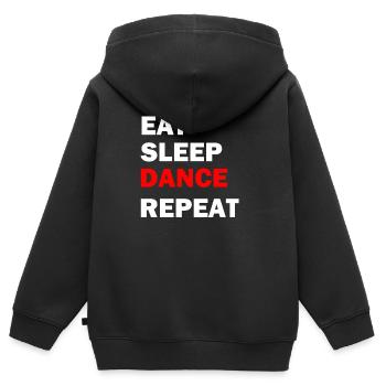 Eat Sleep Dance Repeat - Kinder Premium Organic Zip Hoodie - Schwarz - Hinten - AI Model Kid Male (0cm)