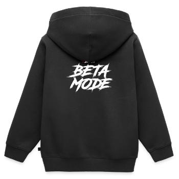 Mode bêta - Sweat Premium à capuche zippé enfant bio - noir - Dos - AI Model Kid Male (0cm)