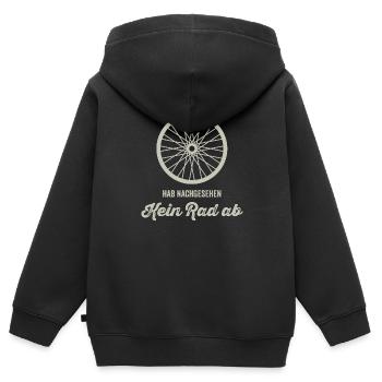 Fahrrad - Rad Hab Nachgesehen! Kein Rad ab. - Kinder Premium Organic Zip Hoodie - Schwarz - Hinten - AI Model Kid Male (0cm)